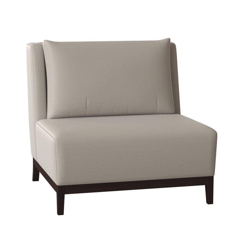 Barton Slipper Chair, Jaclyn Orange, Black Walnut