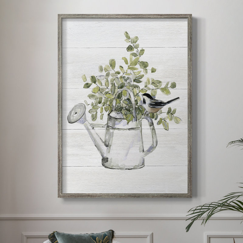 «Garden Bird II», reproduction encadrée - bois massif, H 15 po x l 12 po