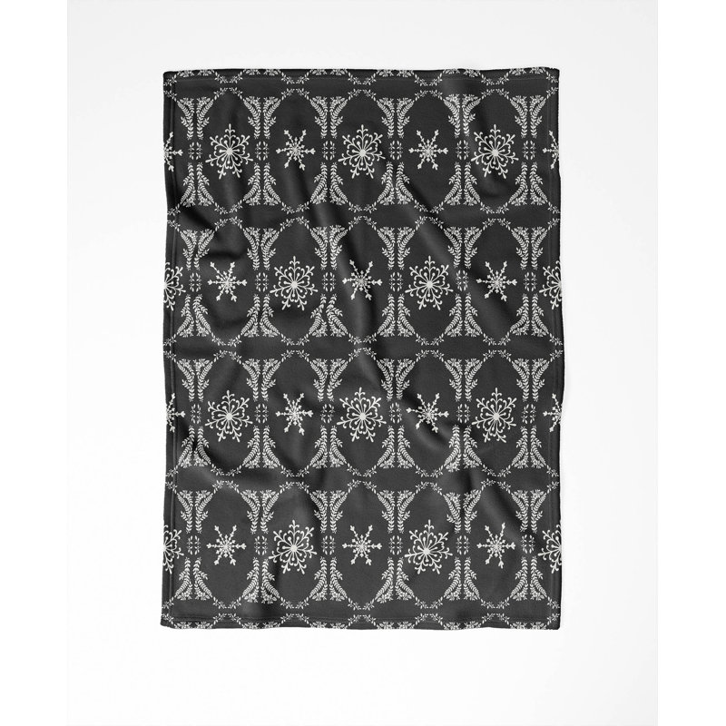 Jeté en velours de neige, Argent / gris anthracite, L 80 po x l 60 po