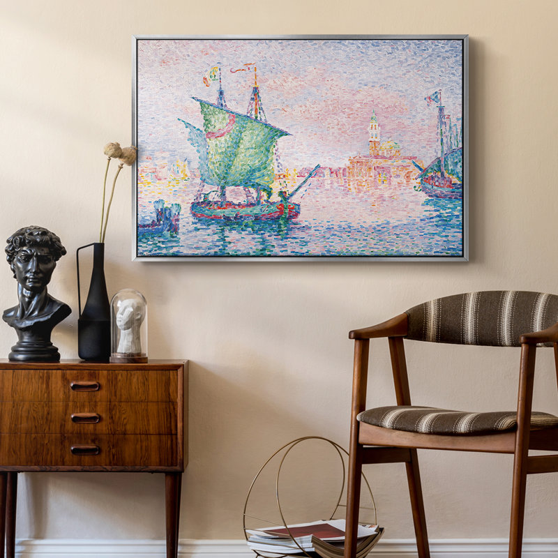 Venise, nuage rose, 1909 - Paul Signac, toile tendue avec châssis, 24 po x 36 po, Argent