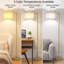 Modern Arc Floor Lamp With Adjustable Hanging Shade And 3 Colour Led Bulb - Gold