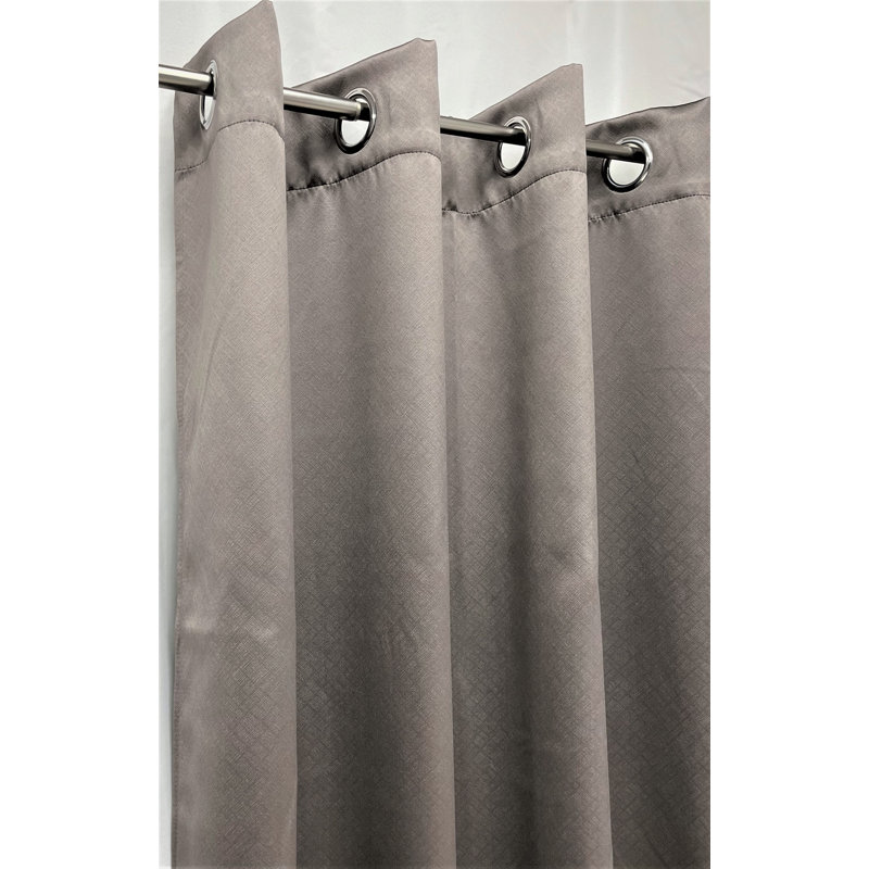 Panneau de rideau simple occultant et isolant avec œillets, L 54 po x L 63 po, Gris foncé