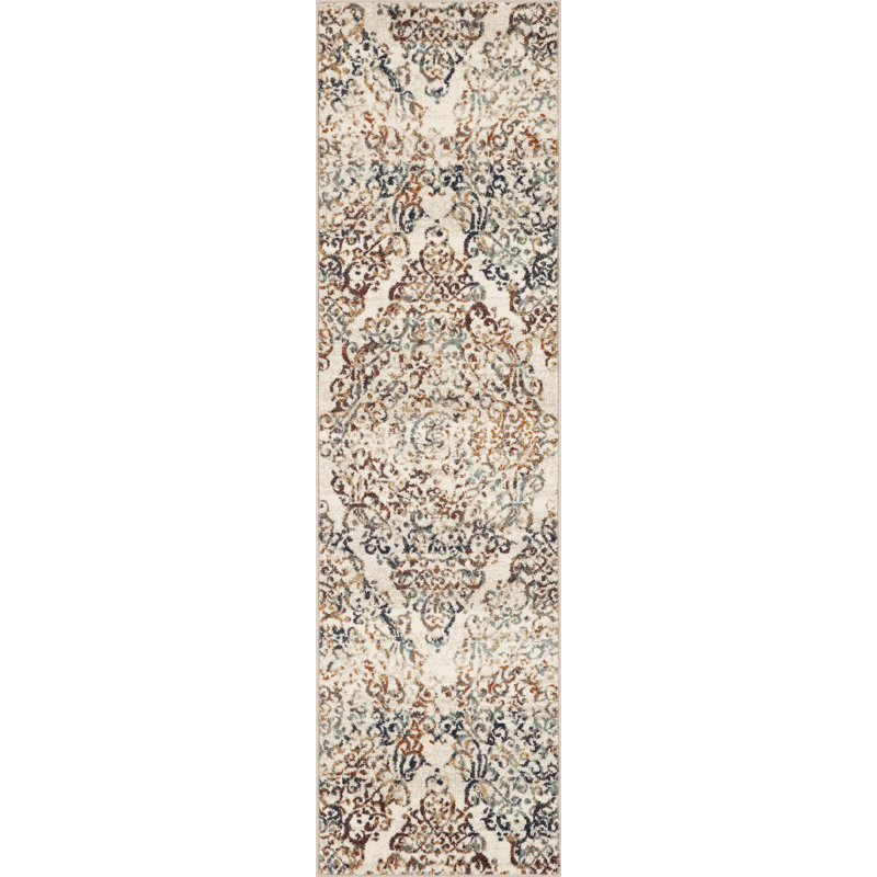 8' Runner Ivory Oriental Runner Rug, Runner 2' x 8'