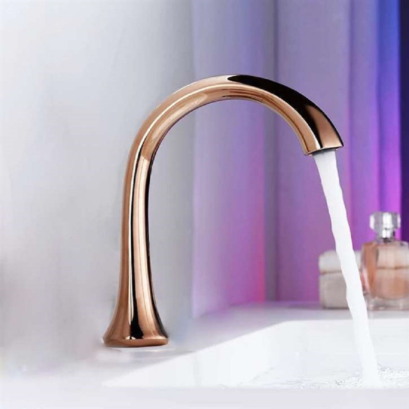 Milan Automatic Sensor Faucet Soap Dispenser Touchless Seamless Hygiene Solution Commercial, Rose Gold