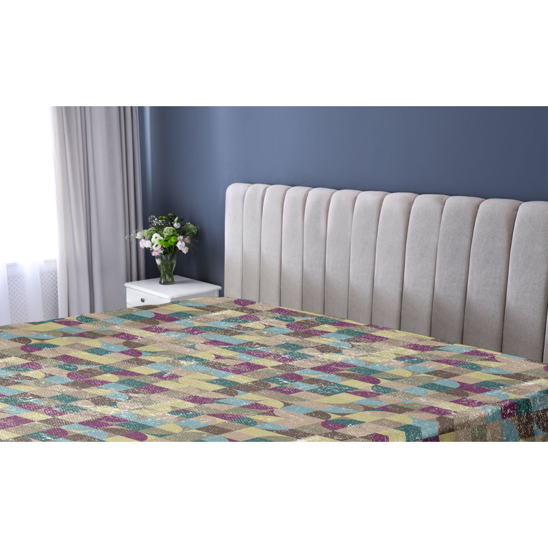 Drap-housse géométrique Ambesonne, Queen Fitted Sheet