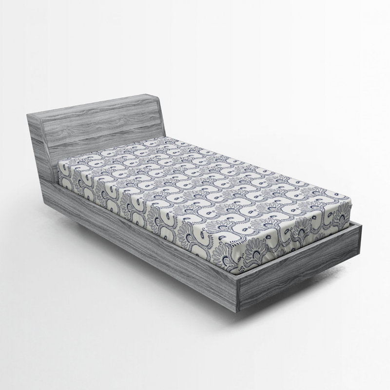 Microfiber Paisley Fitted Sheet, Twin XL Fitted Sheet