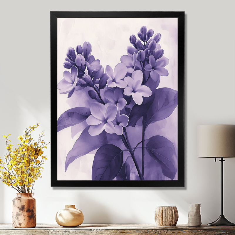 Britany - Floral Wall Art Prints, Noir, noir, noir, noir, H 20 po x l 12 po, Reproduction encadrée sans passe-partout