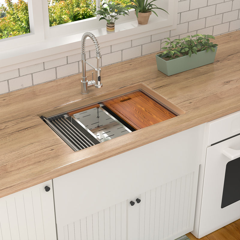 28'' L Single Bowl Stainless Steel Kitchen Sink