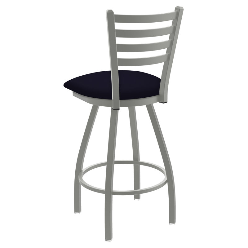 Tabouret de bar pivotant de 36" Evers, Nickel anodisé, Vinyl-Canter Twilight, Extra Tall (36” Seat Height)