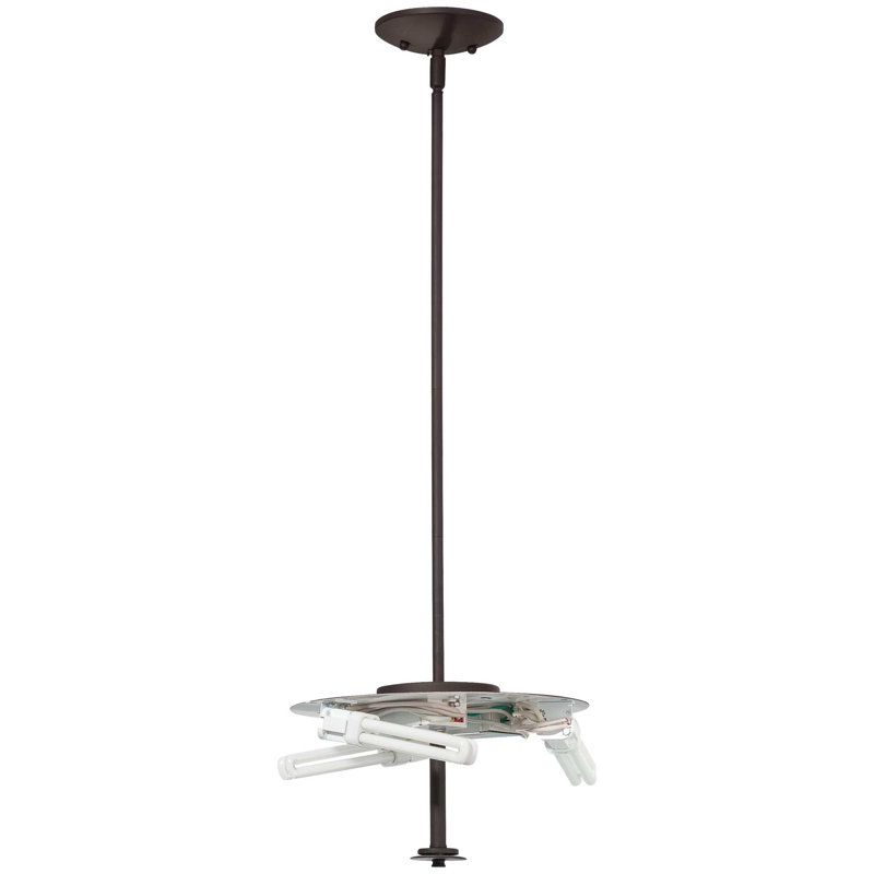 Lustre V2467 Dunlevy, Nickel brossé, H 9 po x l 20 po x P 20 po, 4