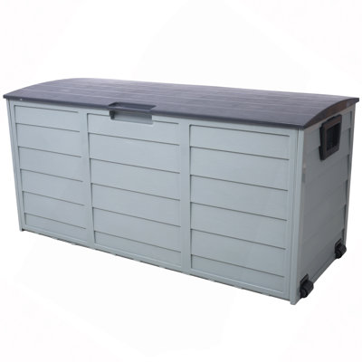All Weather UV Pool Deck Box Storage Shed Bin Backyard Patio Outdoor/Patio With Wheel,75 Gallon Resin Deck Box-Organization And Storage For Patio Furn by MIAMI CUSTOM FURNITURE & UPHOLSTERY LLC