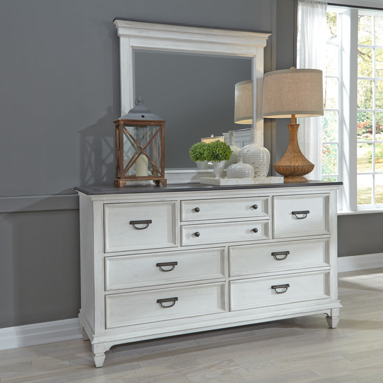 Commode double 8 tiroirs avec miroir Colburn