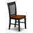7 Piece Dining Table Set Consist of an Oval Dining Room Table with Butterfly Leaf and 6 Wooden Seat Chairs, Black & Cherry-1470534654
