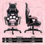 Fauteuil de bureau ergonomique mignon avec oreilles de chat et soutien lombaire-129419760