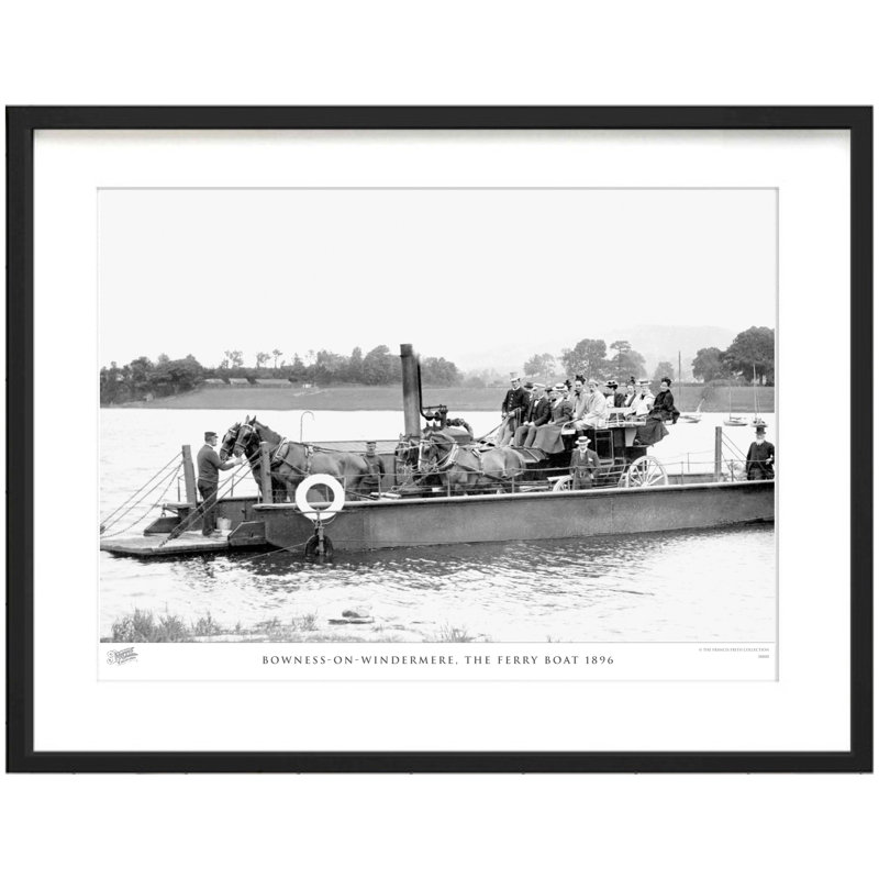 Bowness-on-Windermere, The Ferry Boat 1896 by Francis Frith - Single Picture Frame Print, 60cm H x 80cm W x 2.3cm D