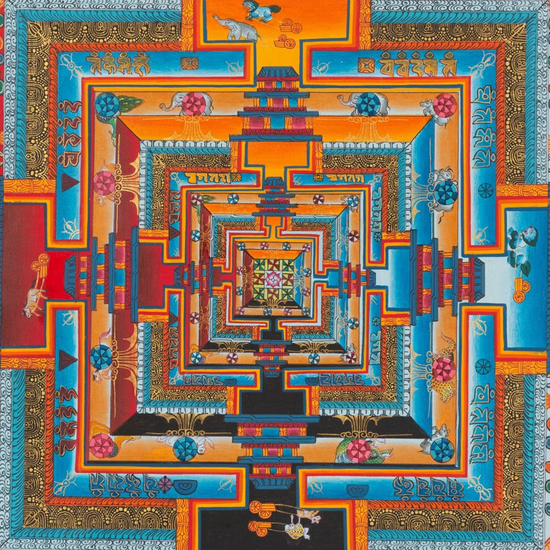 Medium Kalachakra Mandala (Brocadeless Thangka)