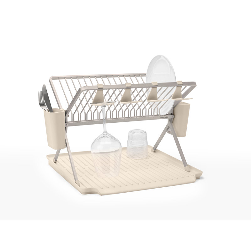 Égouttoir à vaisselle pliable avec grand évier Brabantia - beige doux