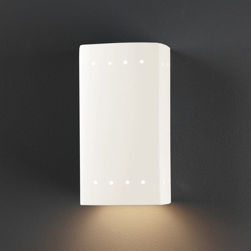 Julianni 1 - Light Flush Mounted Sconce, Gloss White, 9.5" H x 5.25" W x 4.5" D