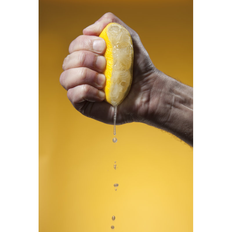 Squeezed Lemon by Montileo - Wrapped Canvas Print, 76cm H x 51cm W x 3.8cm D