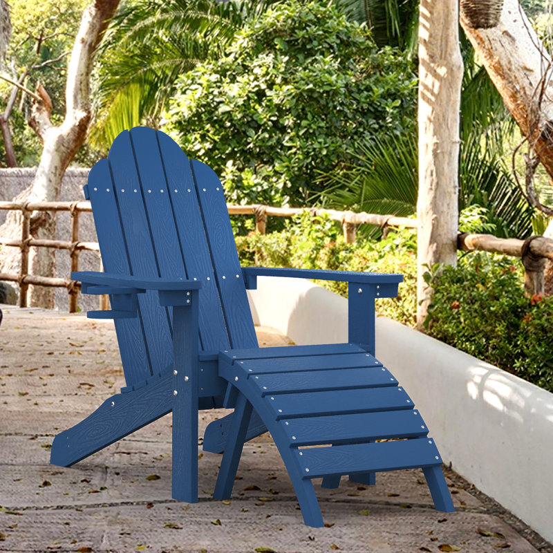 Chaise Adirondack en plastique Bickford, Bleu