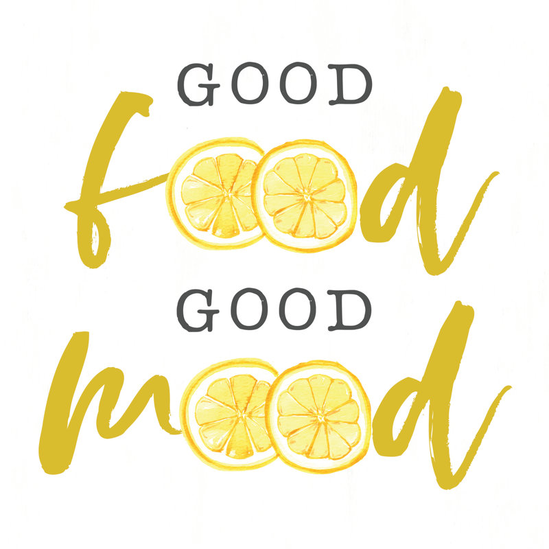Good Food Good Mood - Wrapped Canvas Print, 51cm H x 51cm W x 3.8cm D