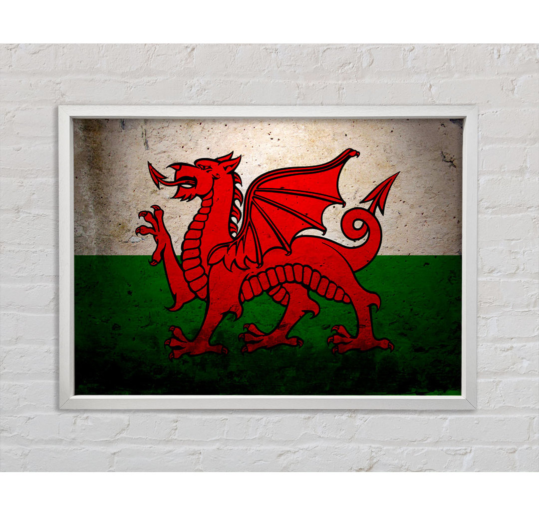 Dragon Of Wales - Einzelner Bilderrahmen Kunstdrucke auf Leinwand