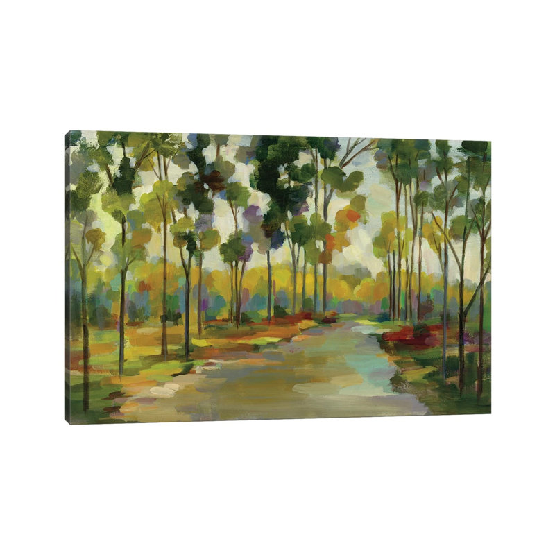 Path In The Forest by Silvia Vassileva - Gallery-Wrapped Canvas Giclée on Canvas, 20.32 cm H x 30.48 cm W, Canvas