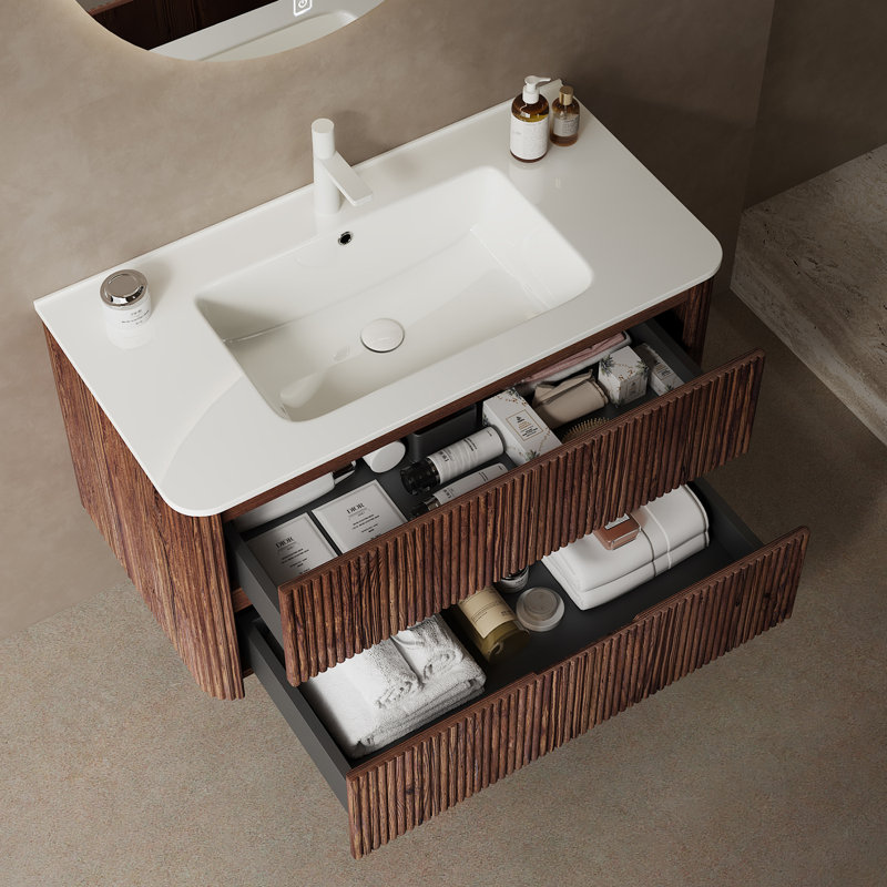 Meuble-lavabo avec lavabo et 2 tiroirs