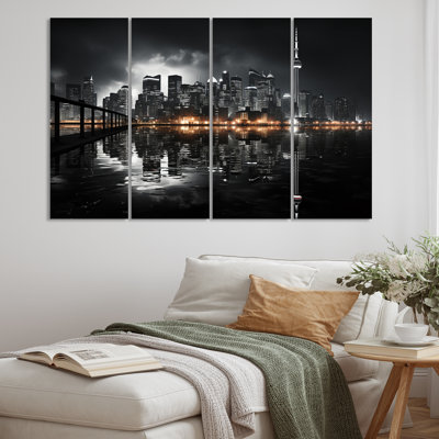 Canada Cityscape Noir I - Canada Metal Wall Decor Set