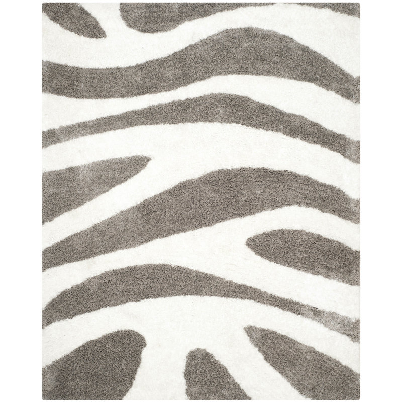 Hempstead Barcelona Shag Hand Tufted Performance Animal Print Rug, Rectangle 8' x 10'
