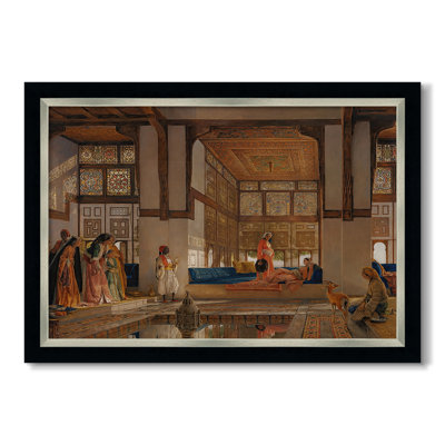 A Lady Receiving Visitors (The Reception), 1873-John Frederick Lewis-Custom Framed Canvas