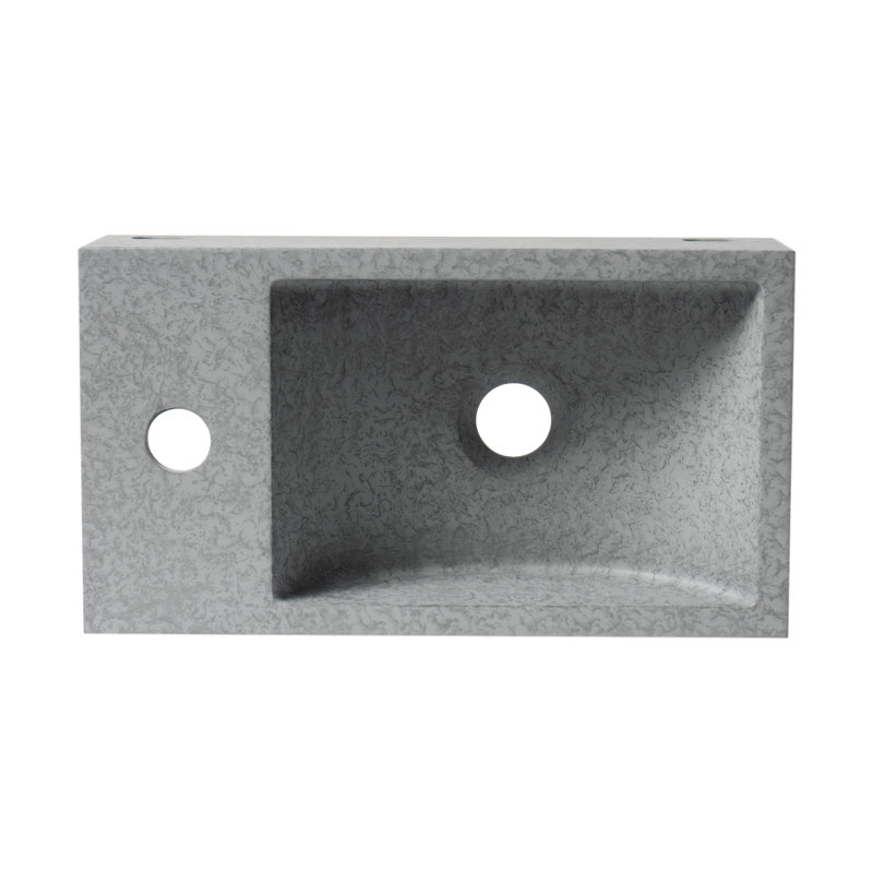 Alfi Brand 8.75'' Matte Gray Natural Stone Rectangular Bathroom Sink