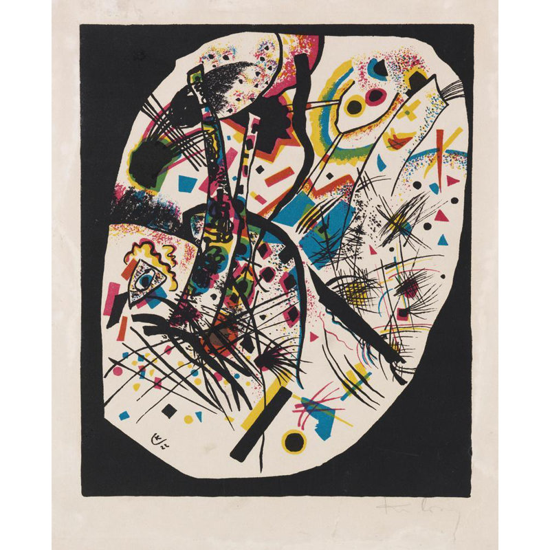 "Petits mondes III" par Wassily Kandinsky - Art mural sur toile tendue avec châssis, H 24 po x l 17 po