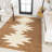 Norwell Minimalist Geometric Machine-Washable Terracotta/Cream Rug-843905217