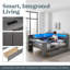 Lit plateforme double avec tablettes et tiroirs de rangement-297022870-297022864