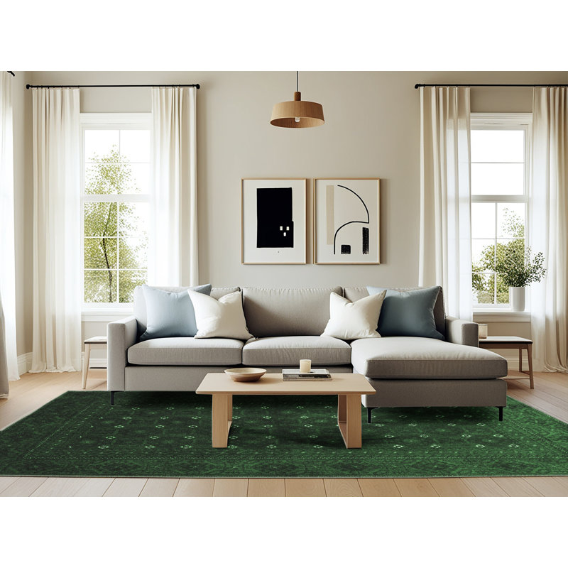 Jarelly Performance Oriental Indoor Rug, Rectangle 6' x 9'