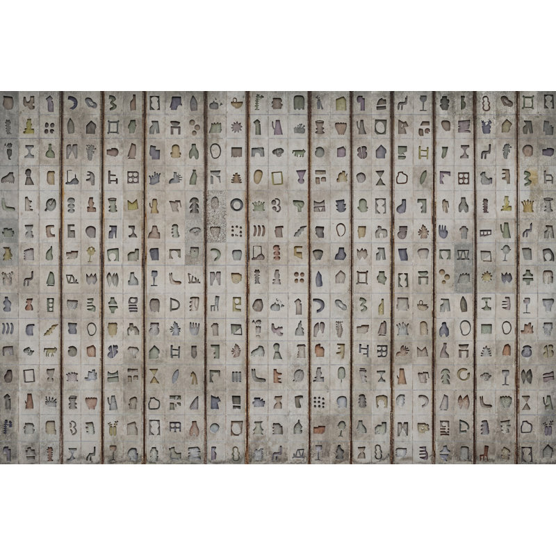 Murale industrielle ciment, Non tissé, 160 po x 108 po