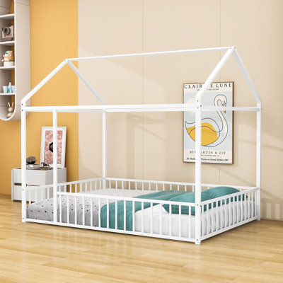 Full Size Play House Bed With Guardrails