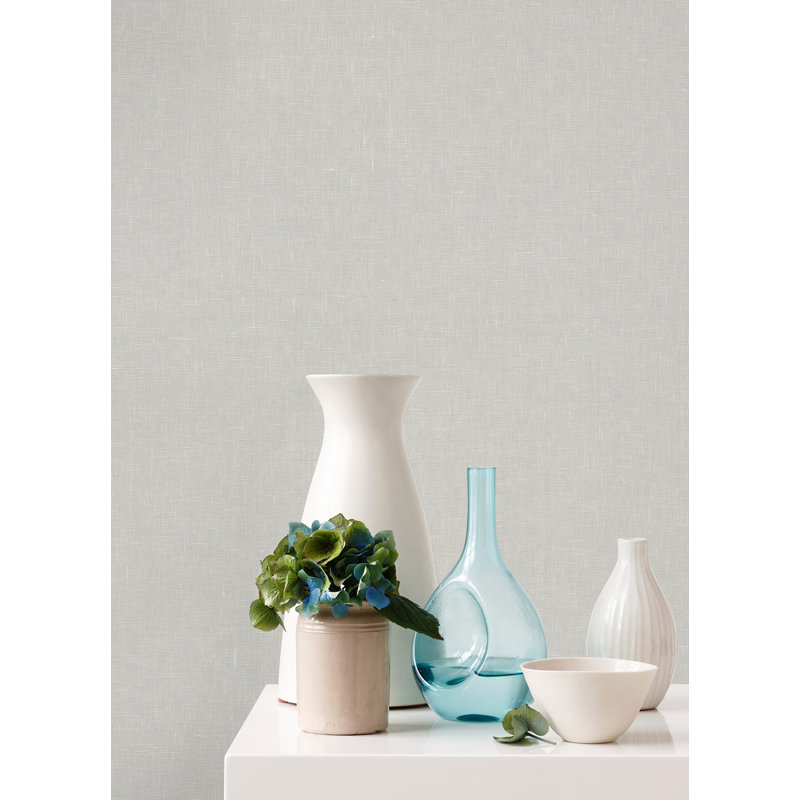 Loom Abstract Wallpaper Roll, Light Gray