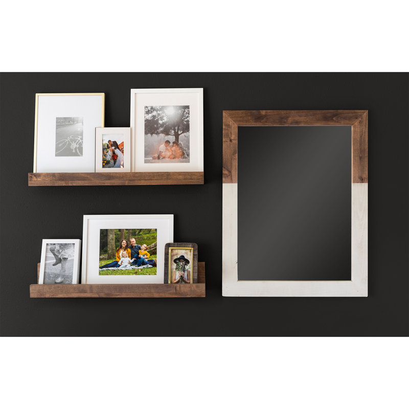 Owings Solid Wood Rectangle Wall Mirror