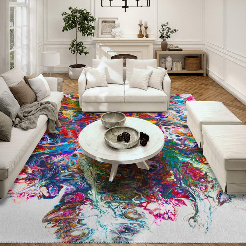 Chenille Abstract Rug, Rectangle 9' x 12'