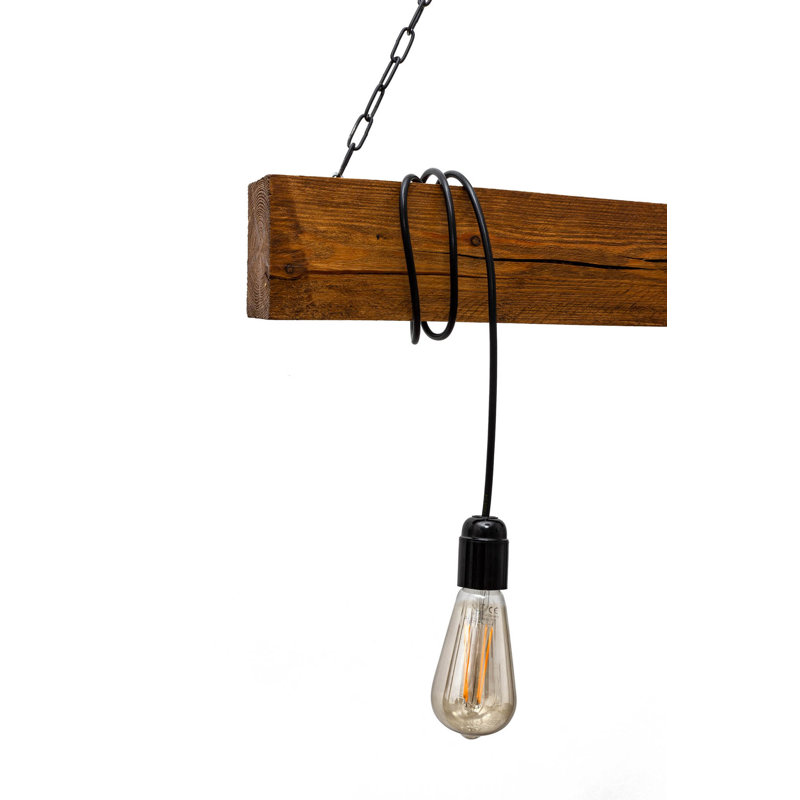 Kerley 3 - Light Kitchen Island Pendant, Rustic Satin Oak