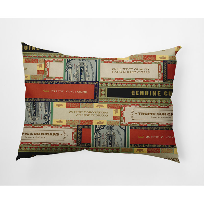 Housse et insert de coussin rectangulaire Cigare, Orange