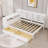 2 Drawers Wood Daybed with Built-in-Desk and Bookcase-357420733-357420732