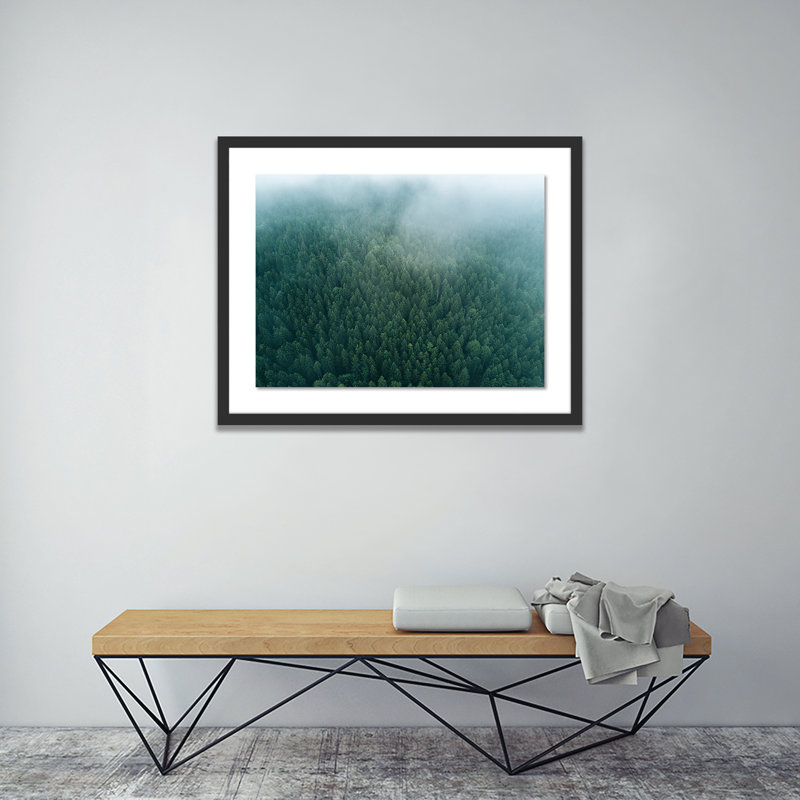 Fog Print by Michael Schauer, Black, 19" H x 24" W x 1.5" D