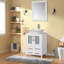Ensemble de meuble-lavabo autoportant simple 24 po avec plateau en marbre et miroir assortis Ravenna-27052444