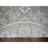 9'x9' Blue Grey Hand Knotted Karajeh Design Wool Round Oriental Rug AB993CAC81D24FB5A822FCC3F1C305A7