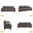 Modern Upholstered 3-seater Cloud Sofa With Extra-thick Cushion-1748935488