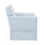 Fauteuil d'appoint à housse de protection au look bleu, décontracté et transitionnel, convient à différentes pièces, avec des pieds en bois massif, une structure en contreplaqué, un coussin en mousse haute, un fauteuil amovible facile à assembler, bleu