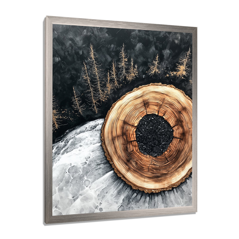 Germari - paysages, impressions d'art mural, H 32 po x l 16 po, Reproduction encadrée d'une seule photo, Argent argent
